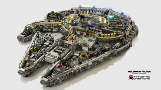 Illustration for article titled El interior del Halcón Milenario hecho de LEGO es una obra de arte